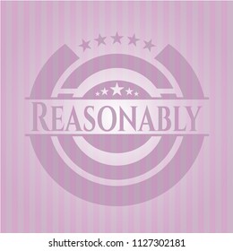 Reasonably realistic pink emblem