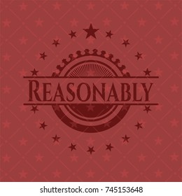 Reasonably retro style red emblem
