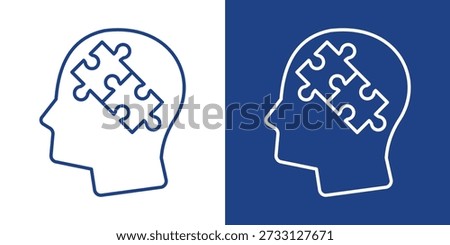 Reasoning Blue And White Icon Style Collection
