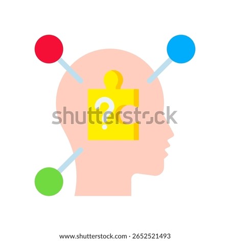 Reasoning Icon Flat Vector Illustration