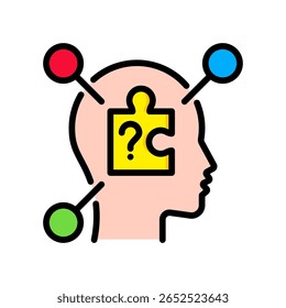 Ícone de raciocínio - Ilustração do vetor de cor linear