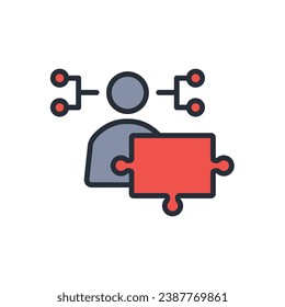 Denksymbol. vector.Editable stroke.linear style sign for use web design,logo.Symbol illustration.