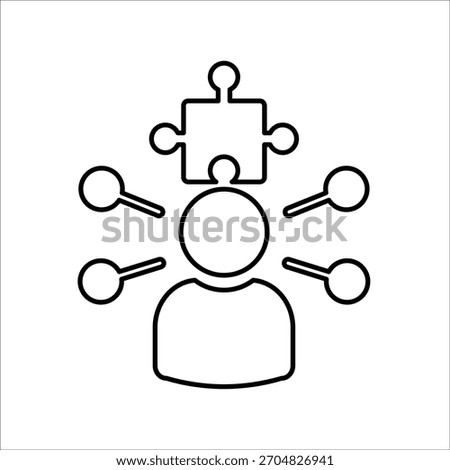 reasoning icons. simple line vector