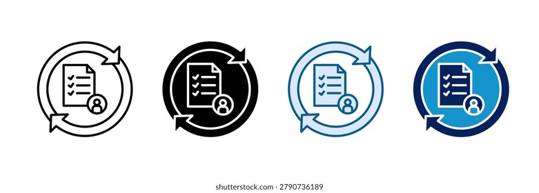 Reassessment Icon Set Multiple Style Collection