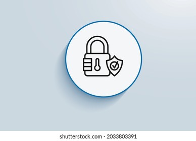 Reassuringly Secure Password Icon Vector Design