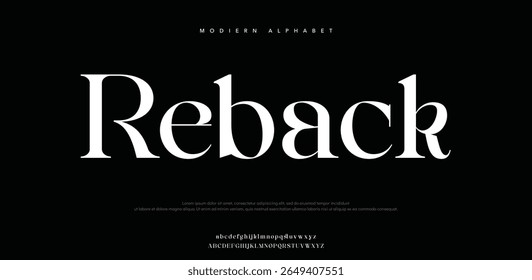 Reback vector illustration of alphabet letter A to Z