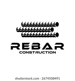 rebar building logo design vector
