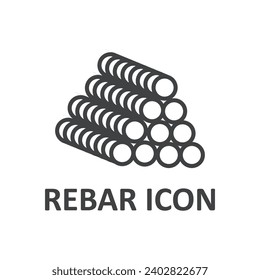 rebar concrete construction icon design vector for business building and architecture 
