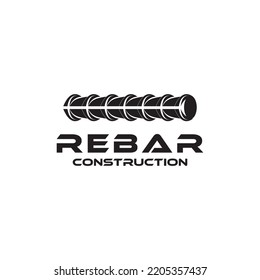 rebar concrete construction logo design vector for business idea