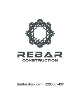 Rebar Concrete Construction Logo Design Vector For Business Idea