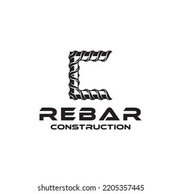 Rebar Concrete Construction Logo Design Vector For Business Idea