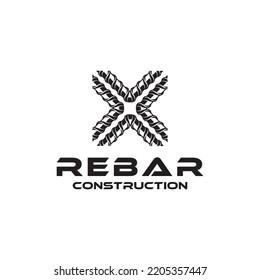 Rebar Concrete Construction Logo Design Vector For Business Idea