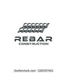 Rebar Concrete Construction Logo Design Vector For Business Idea