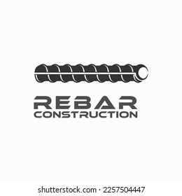 rebar concrete construction logo design vector for business architecture