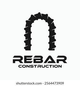 rebar construction industry logo design vector for business company identity