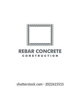 rebar construction logo design vector