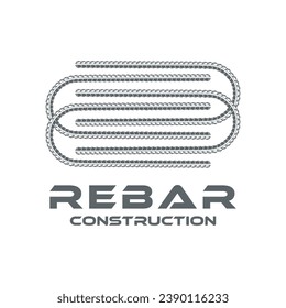 rebar construction logo design vector