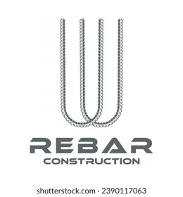 rebar construction logo design vector