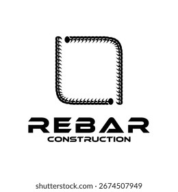 Vector de diseño de logotipo de construcción de barras de refuerzo