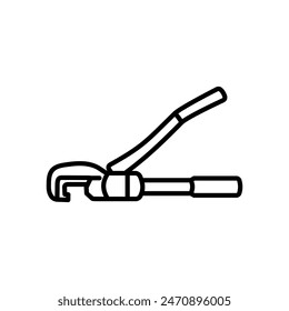 Rebar Cutter Outline Icon, Vector illustration