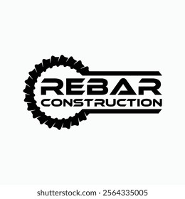 rebar industrial construction logo design vector 