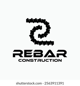 rebar industrial logo design vector 