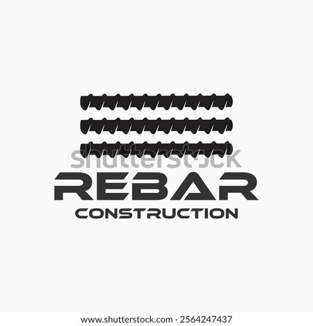 rebar industrial logo design vector 