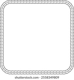 Rebar square frame outline with copy space for text or design
