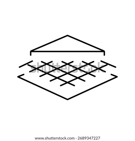 and rebar structure cement concrete line icon vector. and rebar structure cement concrete sign. isolated contour symbol black illustration