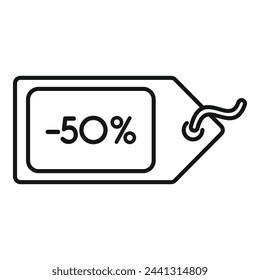 Rebate offer shop icon outline vector. Percentage reduction. Sale promo deal