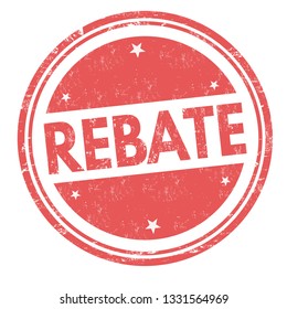 Rebate sign or stamp on white background, vector illustration