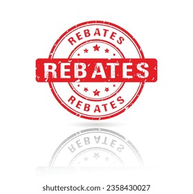 Rebates stamp. Rebates grunge rubber stamp on white background