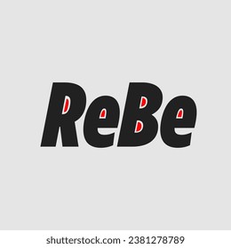 ReBe company name initial letters monogram.