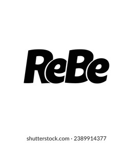 rebe typography vector monogram illustration.