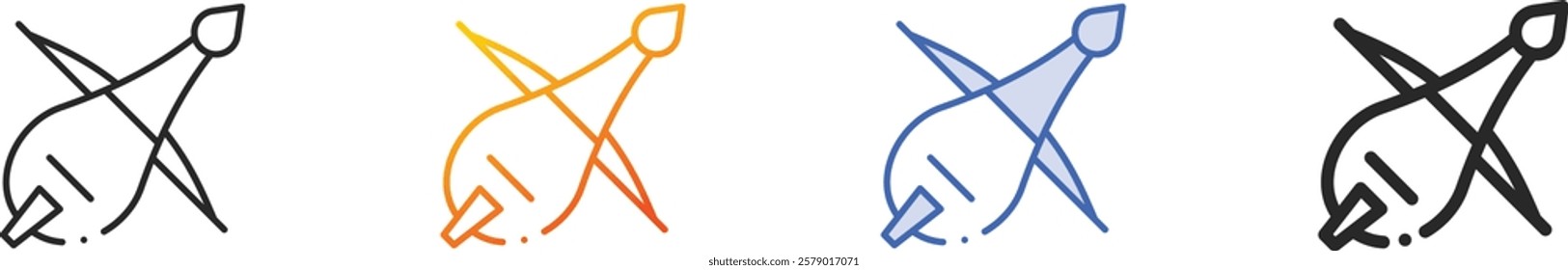 rebec icon.Thin Linear, Gradient, Blue Stroke and bold Style Design Isolated On White Background