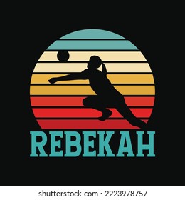 Rebekah Name Gift Personalized Volleyball svg diseño archivos de corte para cricut