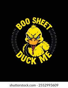 Rebel Duck Boo Sheet Tee Funny Attitude T-Shirt Design