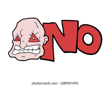 Rebel face and no message design