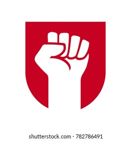 rebel hand symbol. vector logo.