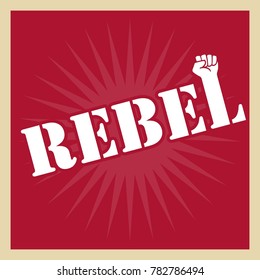 rebel hand symbol. vector logo.