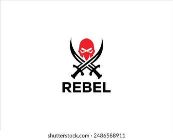 Rebel logo design,creative rebel badge logo vector