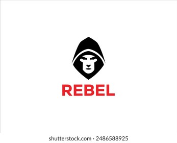 Rebel logo design,creative rebel badge logo vector