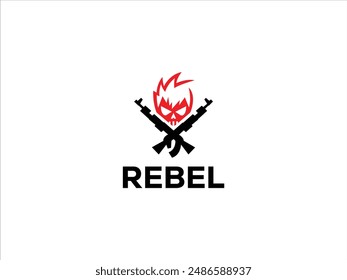 Rebel logo design,creative rebel badge logo vector