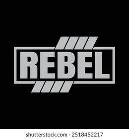 Rebel, logo or typography design art 