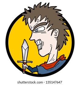 Rebel man icon
