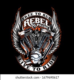 Rebel and Pride vector format in eps, You can use  these designs in print on t-shirts, hoodie, mugs, posters, stickers, pillows or other media

