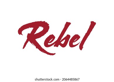 Rebel-Vektorgrafik-Design. Handgezeichnete typografische Kunstwerke