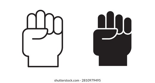 Rebellion icon black and white vector..