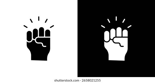 Rebellion icon of a flat style vector