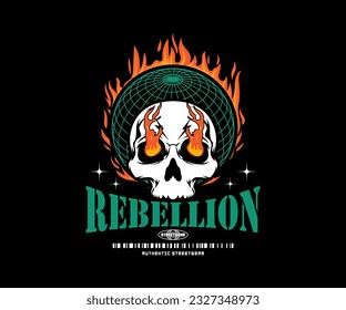 rebellion slogan print design